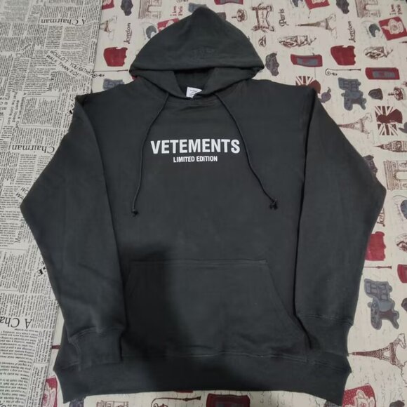 VETEMENTS Other - VETEMENTS LIMITED EDITION Washed Black Hoodie